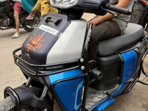 Crash Guard for TVS Orbiter | Heavy-Duty Metal Frame Body Guard | Perfect Fit for TVS Orbiter Scooter | Premium Black Powder-Coated Finish with Side Sliders for Maximum Protection