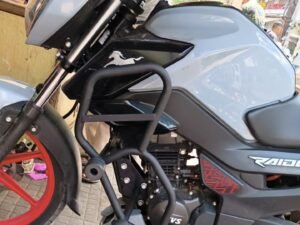Crash Guard for TVS Raider 125 | Heavy-Duty Engine Guard with Frame Sliders | Perfect Fit for TVS Raider BS6 Model | Premium Black Powder-Coated Metal Body Protector for Maximum Safety